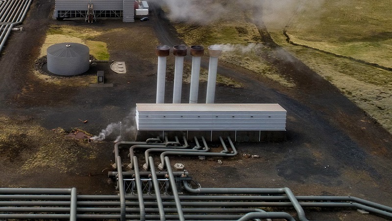 A geothermal energy plant.