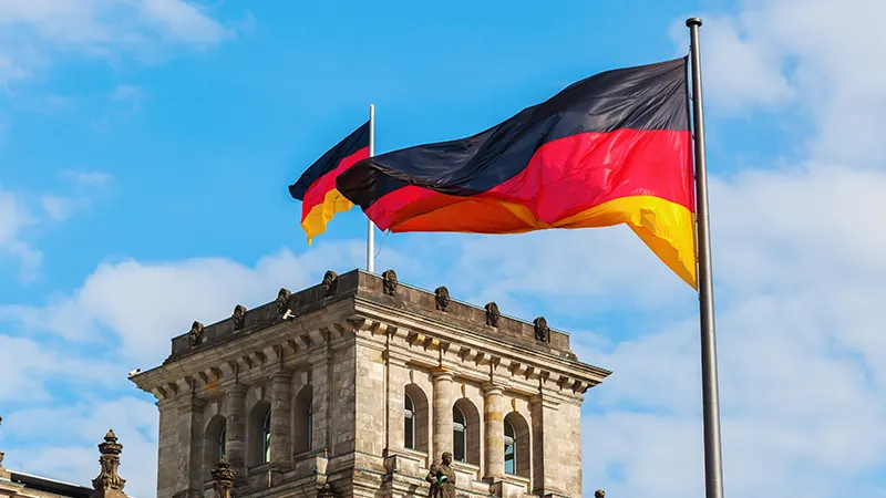 Berlin German flag geothermal