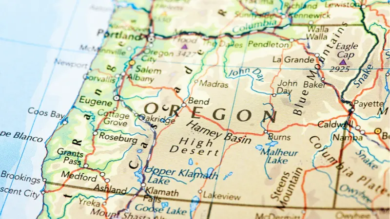 Map of Oregon