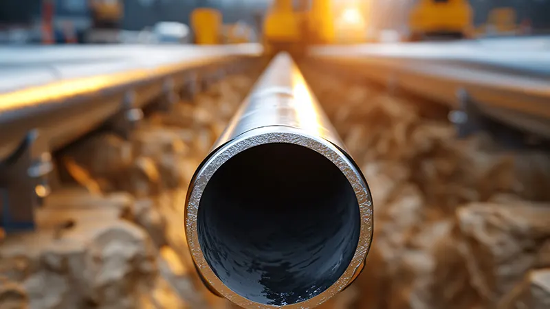 empty pipe closeup