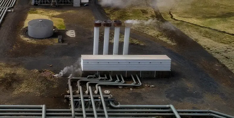 A geothermal energy plant.