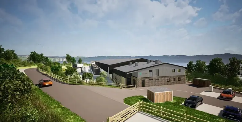 Rendering of the Cross Lanes Lithium Project site in Chacewater, Cornwall