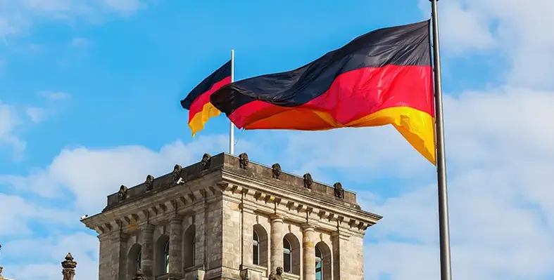 Berlin German flag geothermal