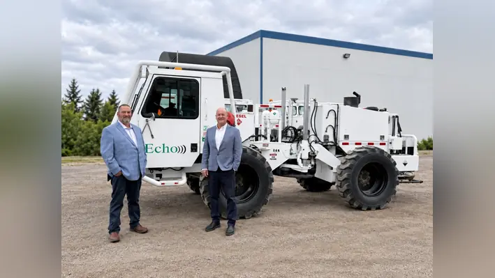 EchoVision seismic vehicle two businessmen