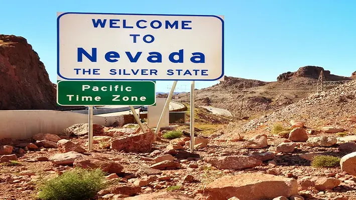 Welcome to Nevada road sign