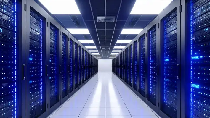Inside of a data centre