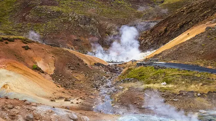 geothermal steam external landscape